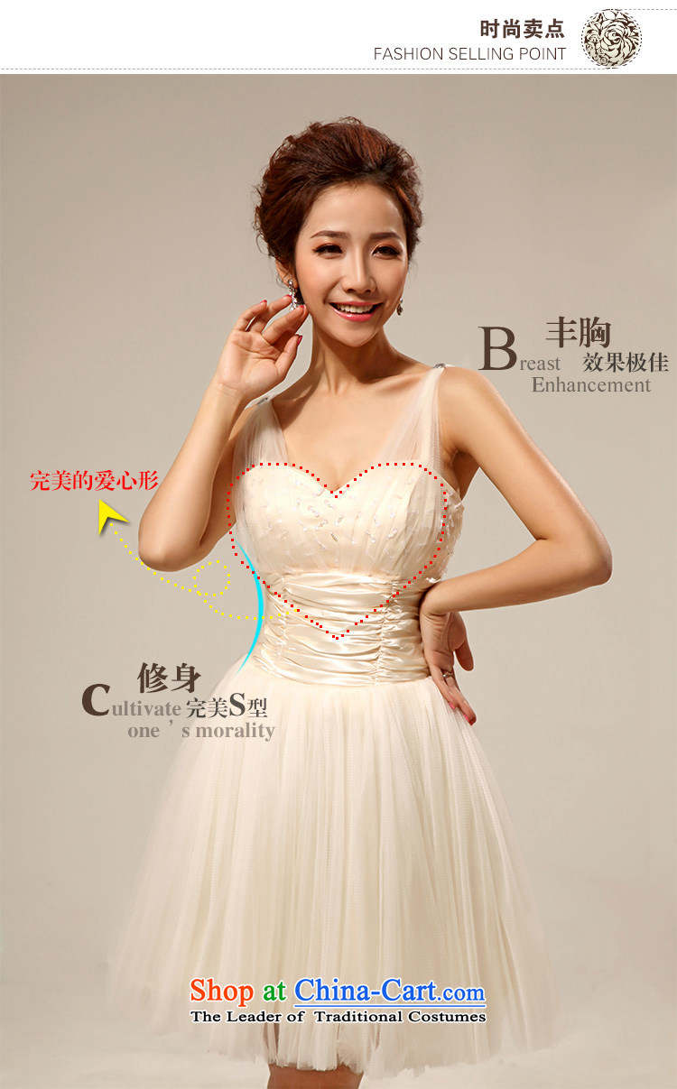 Doi m qi 2014 New 2 shoulder bridesmaid dress lovely bon bon skirt short) Service dress bridesmaid sister skirt champagne color XL Photo, prices, brand platters! The elections are supplied in the national character of distribution, so action, buy now enjoy more preferential! As soon as possible.