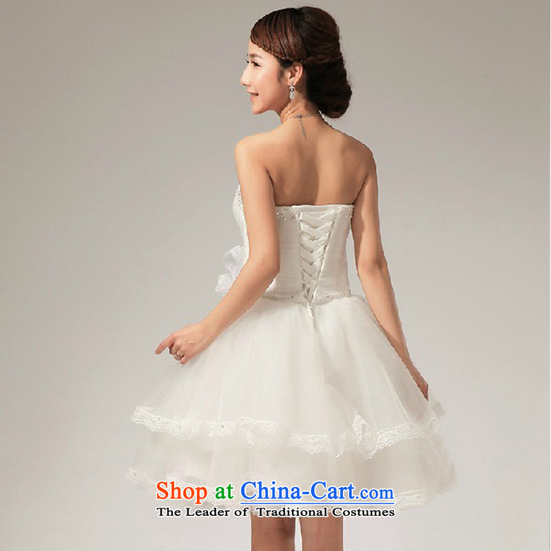 Doi m qi 2013 Korean wedding dresses and chest V-Neck diamond manually lace bon bon small dress skirt white XXL, Demi Moor Qi , , , shopping on the Internet