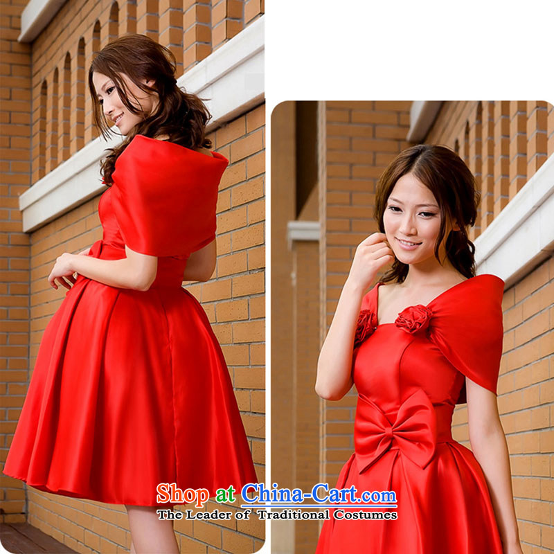 Doi m qi wedding dresses new dresses and marriage by 2014 chest word hotel shoulder the spring and summer gown red S Demi Moor Qi , , , shopping on the Internet