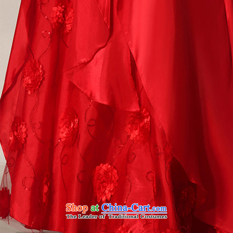 Doi m qi 2014 new spring red retro bride bows service     Marriage atmospheric evening dresses red S Demi Moor Qi , , , shopping on the Internet
