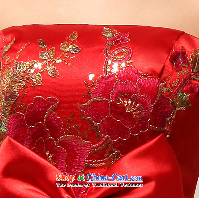 Doi m qi wedding dresses new 2014 pregnant women dress bows services embroidery peony flowers Phoenix marriage red XL, Demi Moor Qi , , , shopping on the Internet