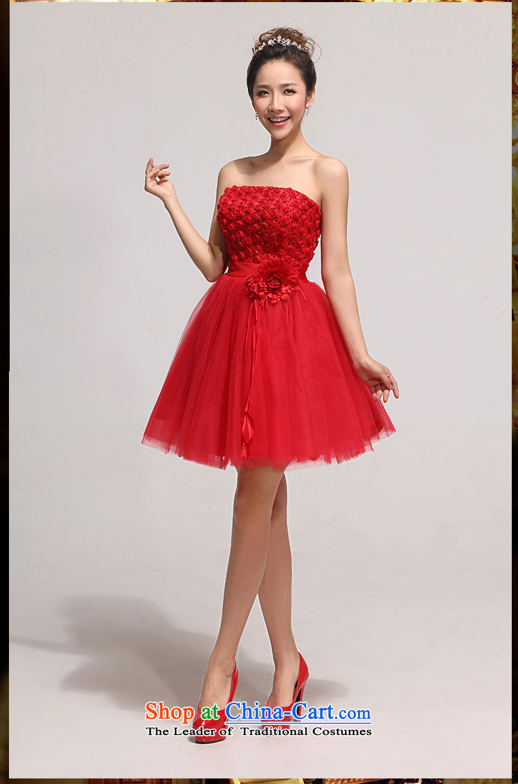 Short of bridesmaid small dress skirt the new bride 2014 wedding dress red bows dress) Red S pictures Sau San, prices, brand platters! The elections are supplied in the national character of distribution, so action, buy now enjoy more preferential! As soon as possible.