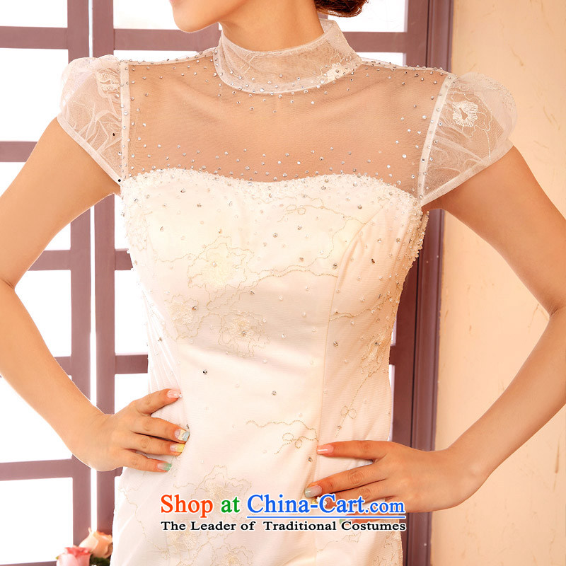 A bride wedding dresses long white bows Services 2015 new wedding dress evening dresses 827 S, a bride shopping on the Internet has been pressed.