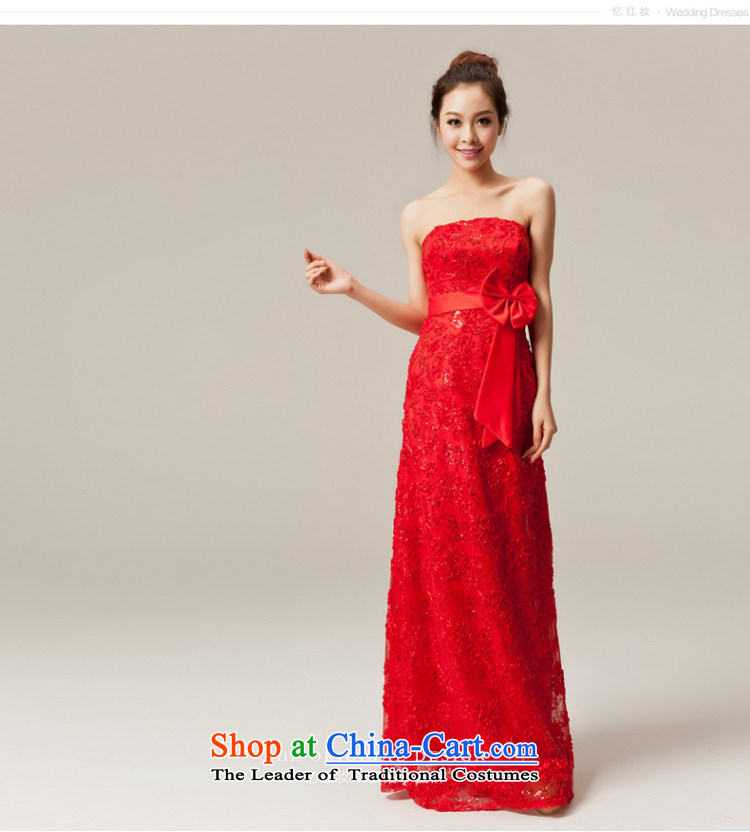 Recalling that Colombia Summer) Bride red wedding dress new red lace Long Chest bows to wipe bridesmaid wedding dress L12050 RED M picture, prices, brand platters! The elections are supplied in the national character of distribution, so action, buy now enjoy more preferential! As soon as possible.