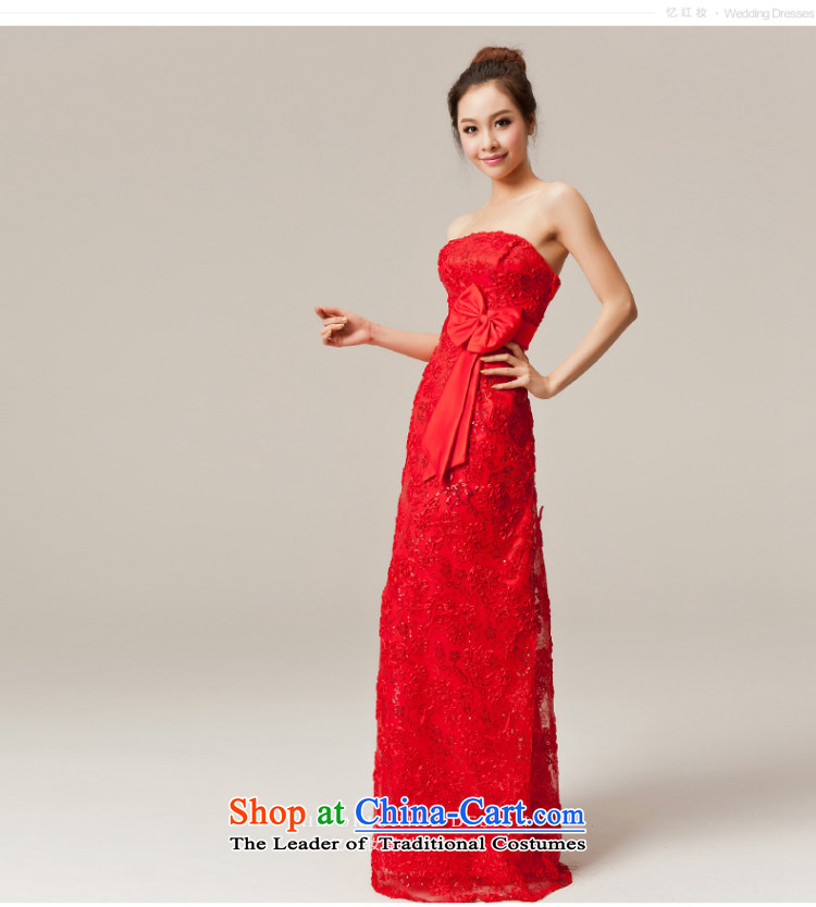 Recalling that Colombia Summer) Bride red wedding dress new red lace Long Chest bows to wipe bridesmaid wedding dress L12050 RED M picture, prices, brand platters! The elections are supplied in the national character of distribution, so action, buy now enjoy more preferential! As soon as possible.
