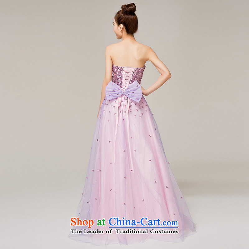 Recalling that hates makeup and spring and summer wedding dresses brides of diamond ornaments with chest bows dress marriage moderator L12121 dress with a light purple , L, recalling that hates makeup and shopping on the Internet has been pressed.