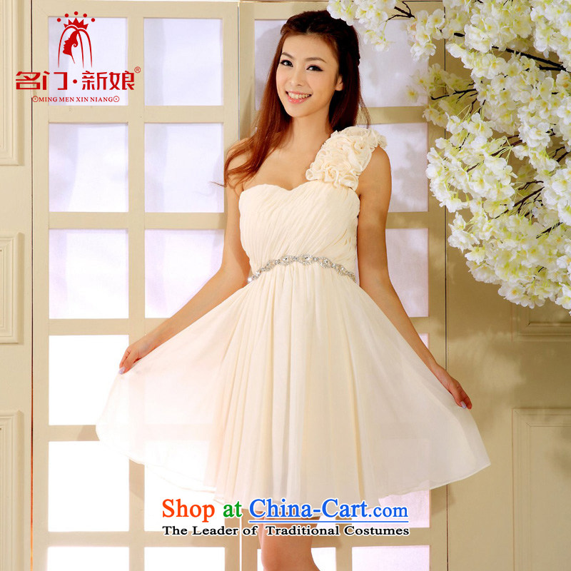 A shortage of marriages small dress bows Services 2015 new bridesmaid dress will 245 shallow champagne S