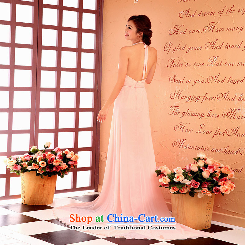 A Bride dress marriage new bows Services 2015 Long bridesmaid dress pink dress 219  L, a bride pink shopping on the Internet has been pressed.