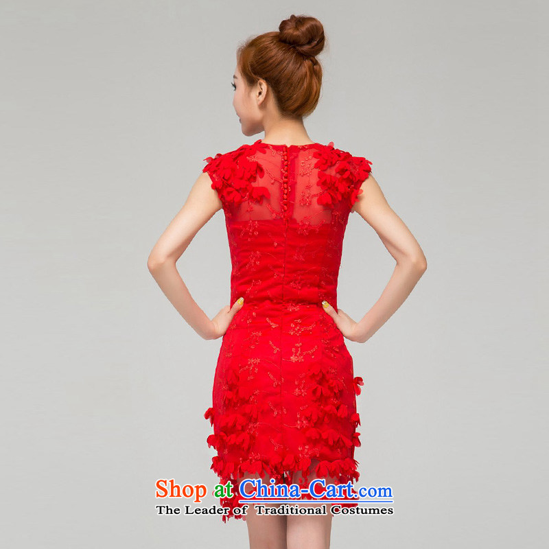 Recalling that hates makeup and summer red marriages wedding dresses Korean New bows services shortage of Qipao bridesmaid evening dress L13784 RED XL, recalling that hates makeup and shopping on the Internet has been pressed.