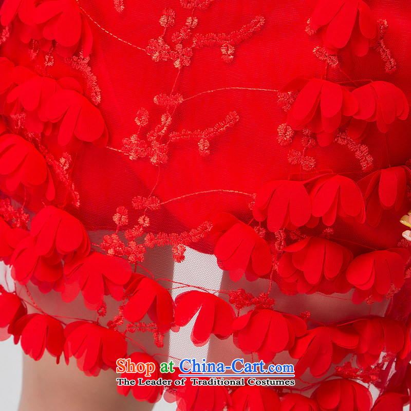 Recalling that hates makeup and summer red marriages wedding dresses Korean New bows services shortage of Qipao bridesmaid evening dress L13784 RED XL, recalling that hates makeup and shopping on the Internet has been pressed.