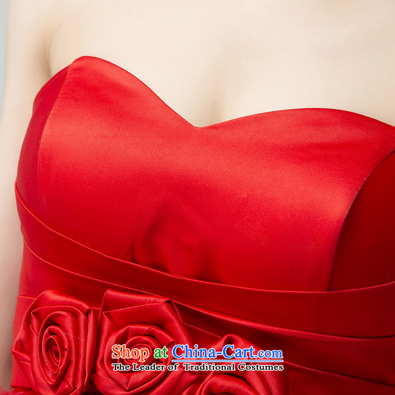 Recalling that hates makeup and the spring and summer bridesmaid dress red short, marriages and chest bon bon skirt bows dinner dress skirt L13791 small red M, recalling that hates makeup and shopping on the Internet has been pressed.
