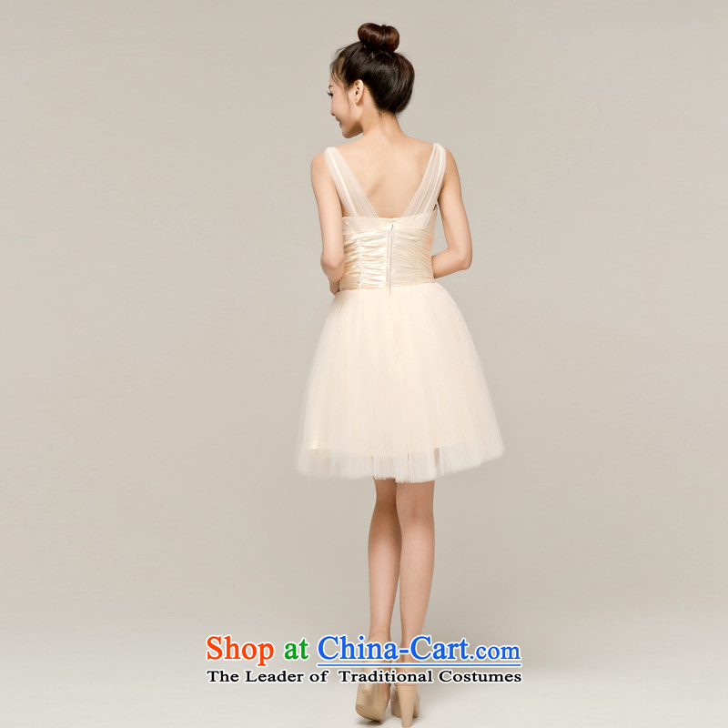 Recalling that hates makeup and the spring and summer months new wedding dresses bridesmaid dress short skirts, small strap new Korean brides dinner serving L13040 bows light yellow hates makeup and recalled that the , , , S, shopping on the Internet