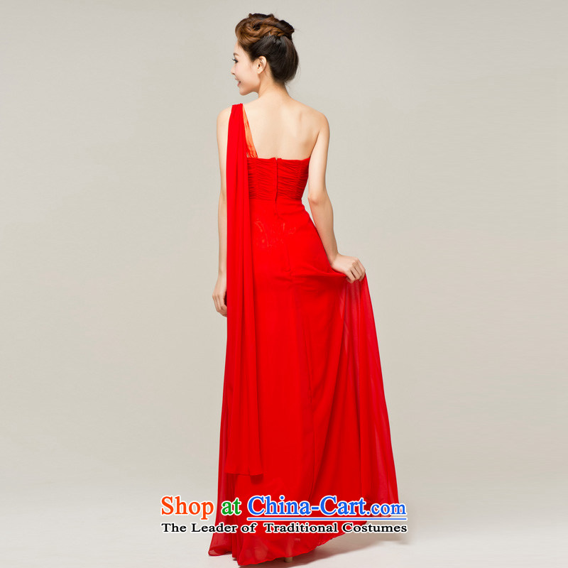 Recalling that the red Colombia Summer wedding dresses new marriages Red Dress 2015 single shoulder length) bows to dress L13022 B, M, recalling that hates makeup and shopping on the Internet has been pressed.