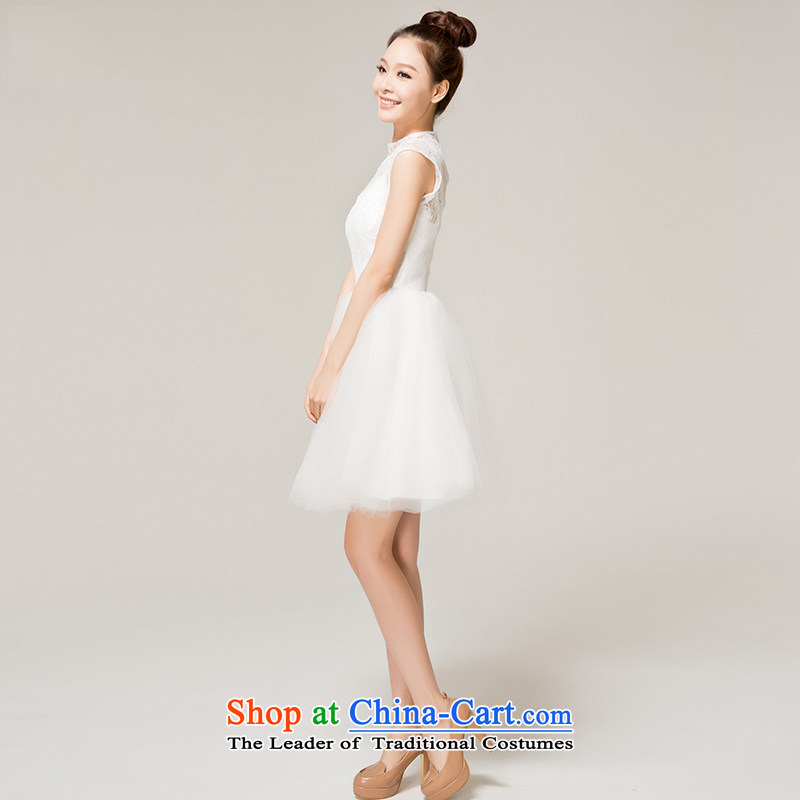 Recalling that hates makeup and the spring and summer months marriages bridesmaid Wedding Dress Short of small new dress L12129 under the auspices of bows White XL, recalling that hates makeup and shopping on the Internet has been pressed.