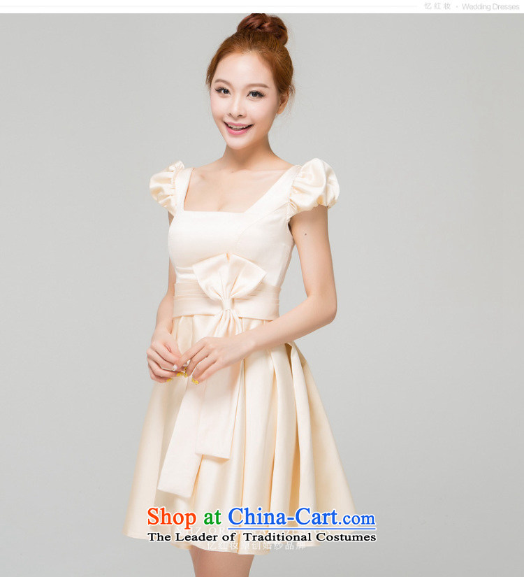 Recalling that hates makeup and spring and summer bridesmaid Dress Short of small bride champagne color bows shoulders evening dresses and sisters skirt summer spring L13787 champagne color M picture, prices, brand platters! The elections are supplied in the national character of distribution, so action, buy now enjoy more preferential! As soon as possible.