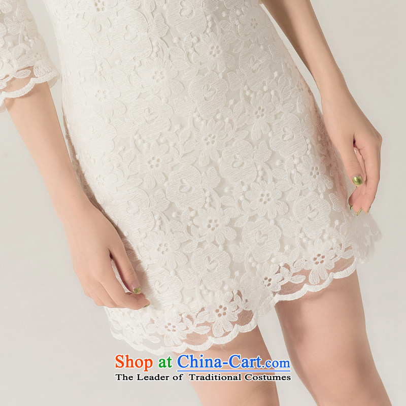 Recalling that hates makeup and spring and summer bridesmaid services lace short skirt dress) Improved bridesmaid skirt marriages bows Services White XL, recalled that the red L12030 makeup shopping on the Internet has been pressed.