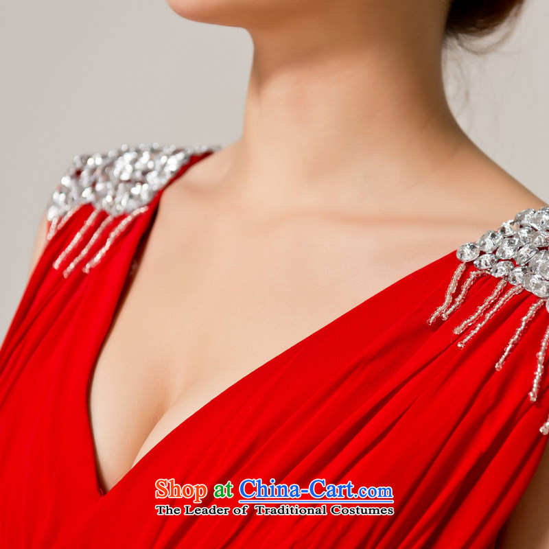 Recalling that hates makeup and summer 2015 new bridesmaid dress long shoulders champagne color bows services dress Top Loin of married women wearing red XL, recalled that the red L12108 makeup shopping on the Internet has been pressed.