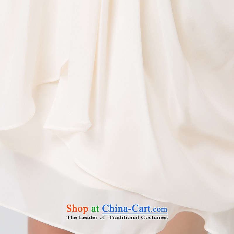 Recalling that hates makeup and spring and summer bridesmaid Dress Short) Bride chest anointed wedding dress Korean sweet princess evening dress small dress L13770 Sau San champagne color M, recalling that hates makeup and shopping on the Internet has been pressed.