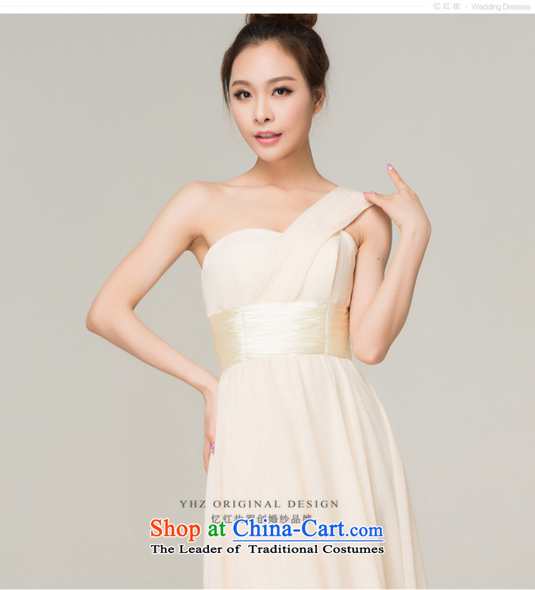 Recalling that hates makeup and summer 2015 new bridesmaid dress long moderator Ms. dress shoulder Sau San champagne color bows L13753 serving champagne color M picture, prices, brand platters! The elections are supplied in the national character of distribution, so action, buy now enjoy more preferential! As soon as possible.