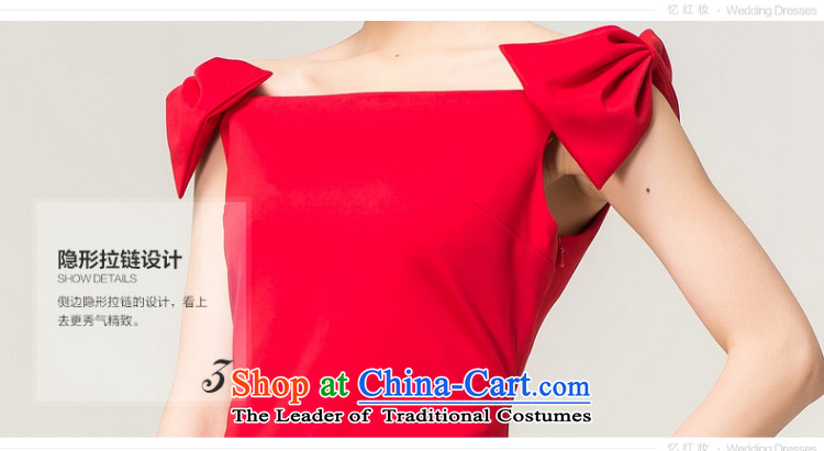 Recalling that hates makeup and spring and summer bridesmaid Red slotted shoulder Dress Short) 2015 sexy beauty bride bows package shoulder small dress L13739 RED XL Photo, prices, brand platters! The elections are supplied in the national character of distribution, so action, buy now enjoy more preferential! As soon as possible.