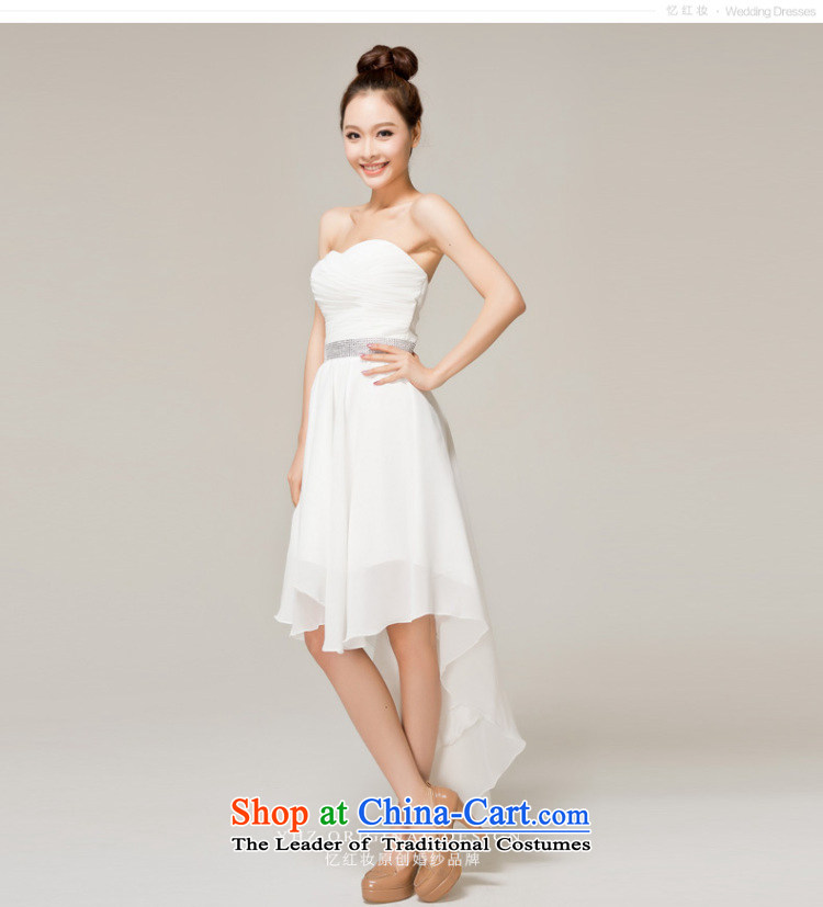 Recalling that hates makeup and spring and summer wedding dresses marriages front stub long after bridesmaid small dress skirt white dress with chest L12138 White M picture, prices, brand platters! The elections are supplied in the national character of distribution, so action, buy now enjoy more preferential! As soon as possible.