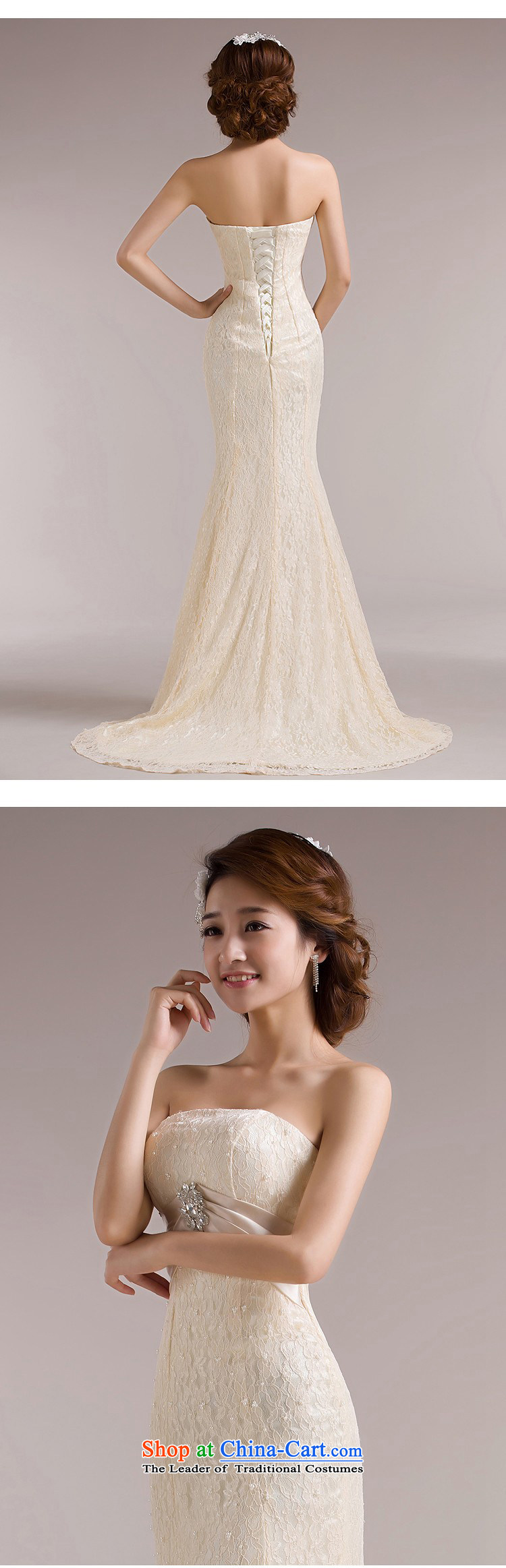 No new 2015 bride embroidery lace Korean three-dimensional crowsfoot tail behind the strap theme wedding champagne color pictures, shipment Suzhou XL price, brand platters! The elections are supplied in the national character of distribution, so action, buy now enjoy more preferential! As soon as possible.