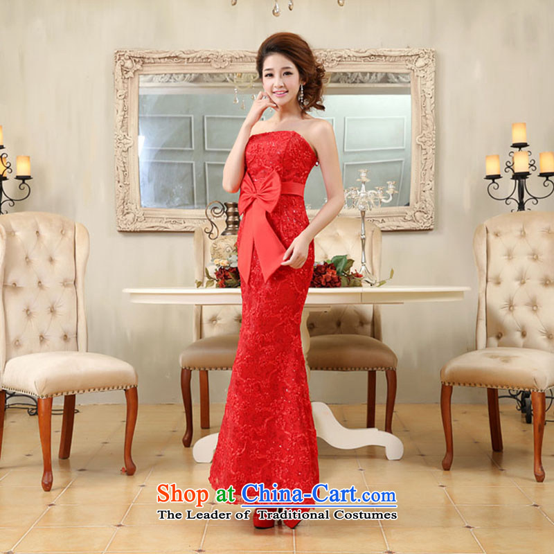 Embroidered is new spring 2015 bride marriages wedding lace flowers bows services and chest red dress red 608 XL, Suzhou embroidery brides shipment has been pressed shopping on the Internet
