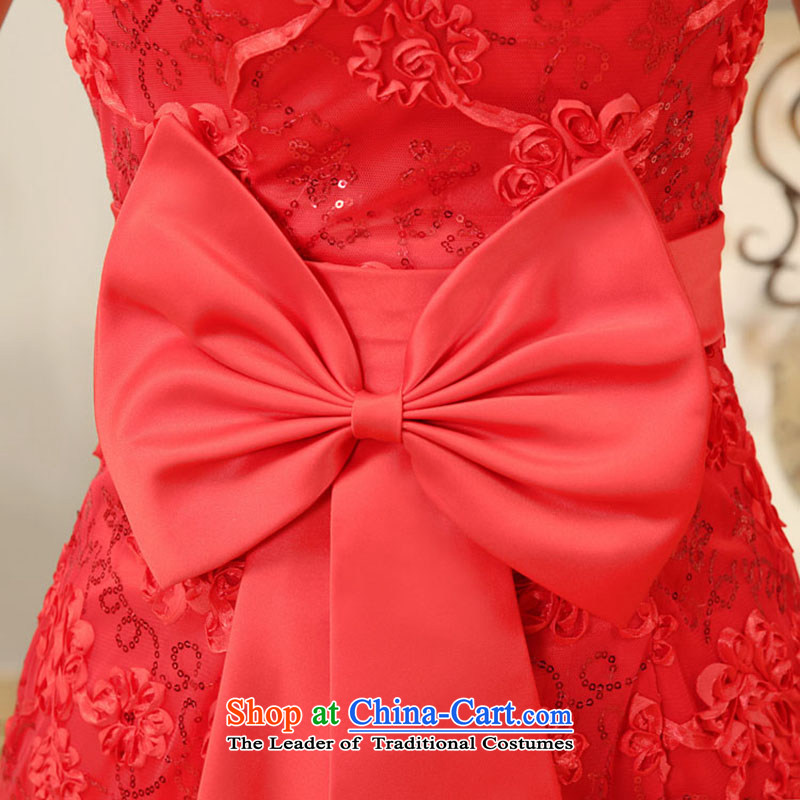 Embroidered is new spring 2015 bride marriages wedding lace flowers bows services and chest red dress red 608 XL, Suzhou embroidery brides shipment has been pressed shopping on the Internet