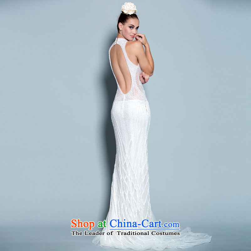 A lifetime of 2015 New Full luxurious wedding weight drill set manually pearl dress original design exclusive designer custom 30250816 175/96A white thirtieth day pre-sale, a Lifetime yarn , , , shopping on the Internet