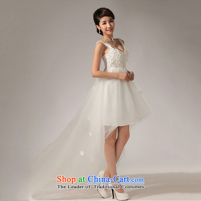 Optimize the Princess Hong-bon bon skirt 2014 spring short of Korean bridal dresses bridesmaid small front stub XS7155 long after the white S, Optimize Hong shopping on the Internet has been pressed.
