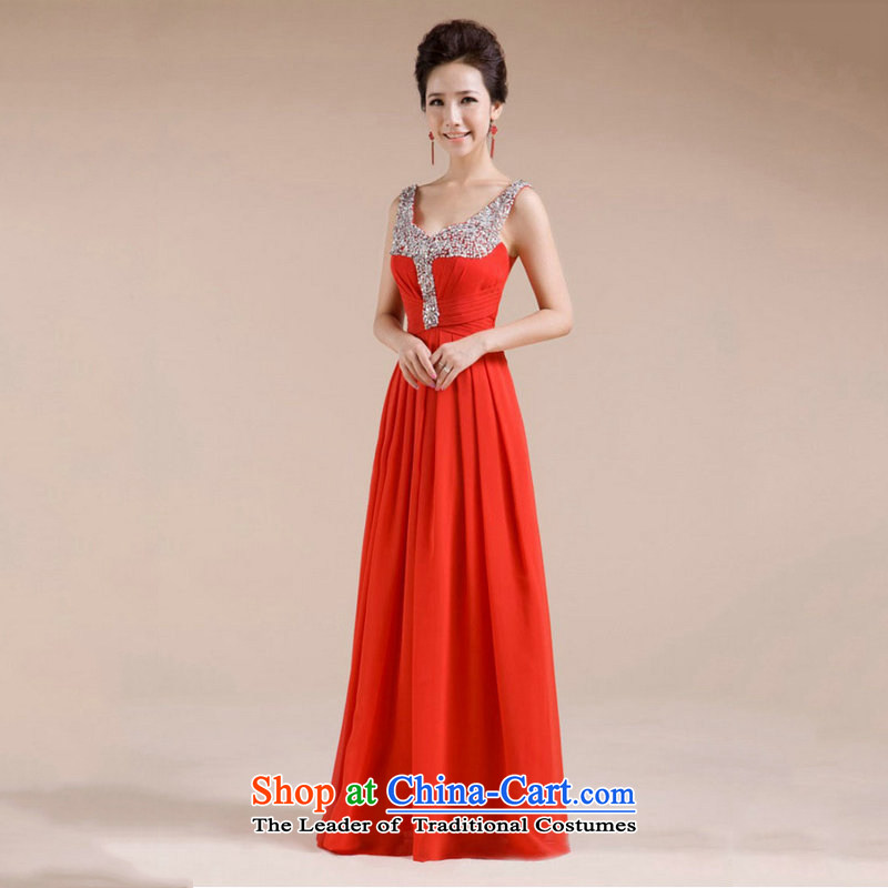 Optimize the new 2013 Hong-V-neck design manual diamond jewelry sexy beauty evening dresses XS7139 RED XL, Optimize Hong shopping on the Internet has been pressed.