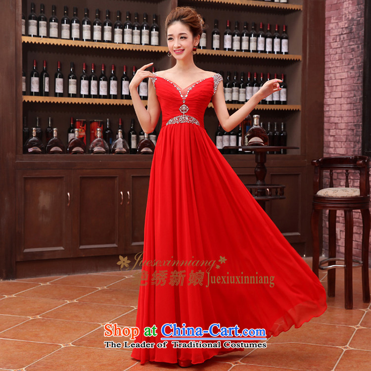 Embroidered brides is 2015 autumn and winter new bride bridesmaid marriage services evening dress small bows dress bridal dresses long red L Suzhou shipment picture, prices, brand platters! The elections are supplied in the national character of distribution, so action, buy now enjoy more preferential! As soon as possible.