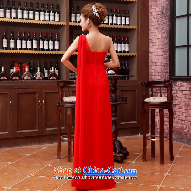 Embroidered is the new Marriage bride 2015 wedding dresses long thin red brides graphics autumn and winter clothing shoulder video bows thin red dress XXL , Suzhou embroidery brides shipment has been pressed shopping on the Internet