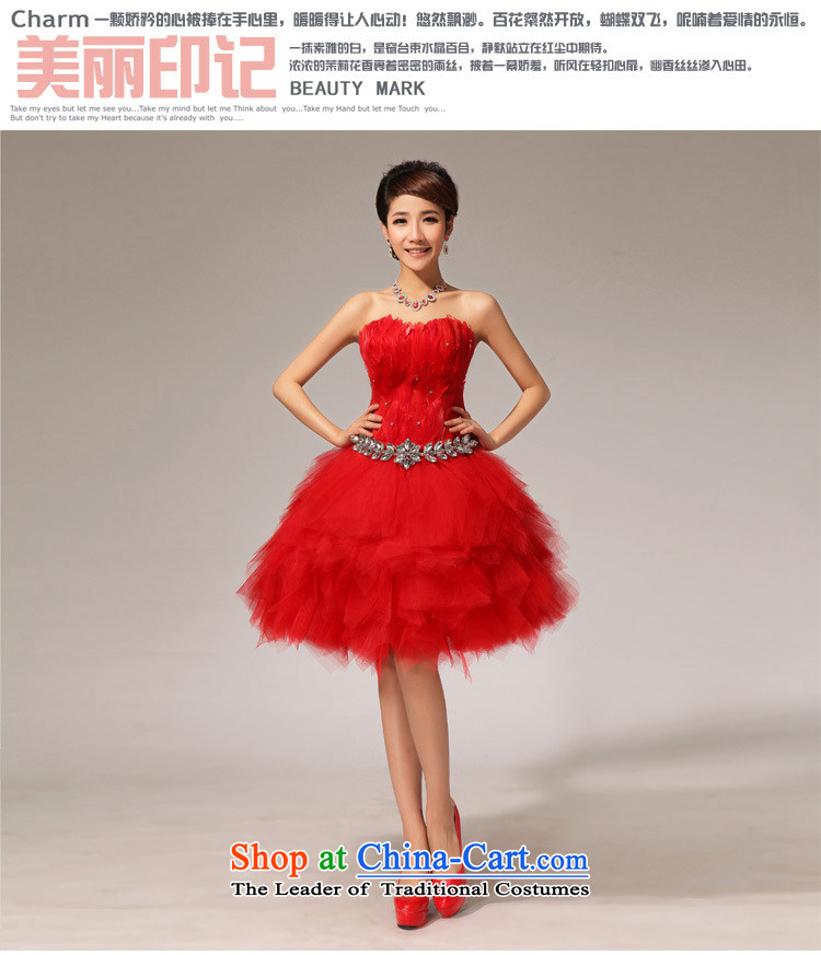 Optimize Hong-bride wedding dress bridesmaid services serving the red short of bows small dress XS7144 RED S picture, prices, brand platters! The elections are supplied in the national character of distribution, so action, buy now enjoy more preferential! As soon as possible.