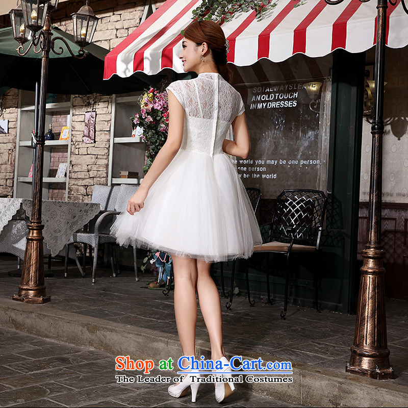 Embroidered bride retro is short of lace bridal bridesmaid wedding dresses skirt Fashion small lace bows services bridesmaid services RADIANTCOLOR XXL suzhou embroidery brides, shipment has been pressed shopping on the Internet