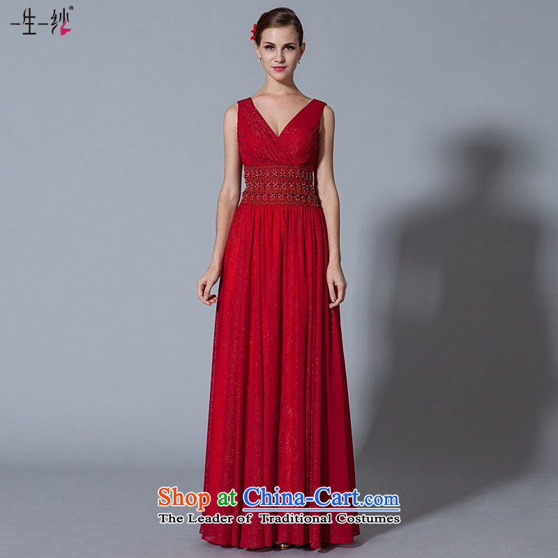 A lifetime of wedding dress 2015 New 2 red dress shoulder long bride bows services fall red wine red 155_82A 20240710 30 days of pre-sale