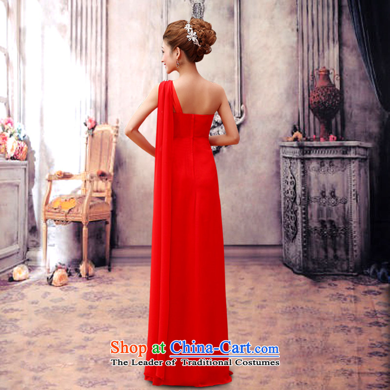 Doi m qi 2014 new marriage wedding dresses long thin red brides graphics betrothal marriage autumn and winter clothing shoulder video bows thin red dress XL, Demi Moor Qi , , , shopping on the Internet