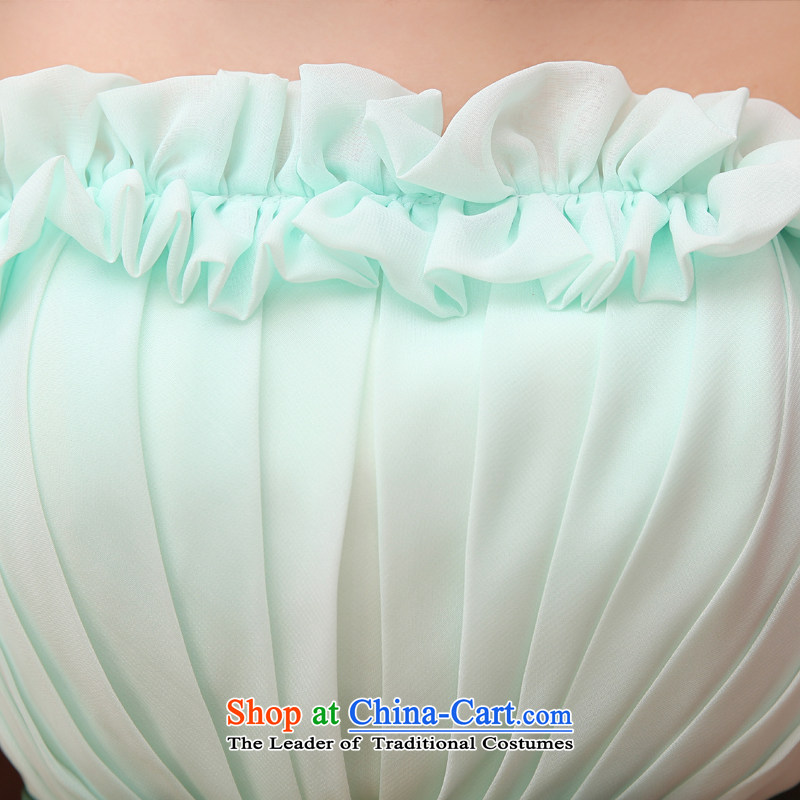 The Korean version of the new 2014 bridesmaid service, wipe the chest winter will dress sister mission dress belt butterfly sweet lovely mitzvahs betrothal chiffon dress light green treasure Bride (S).... BPIDEB BABY shopping on the Internet
