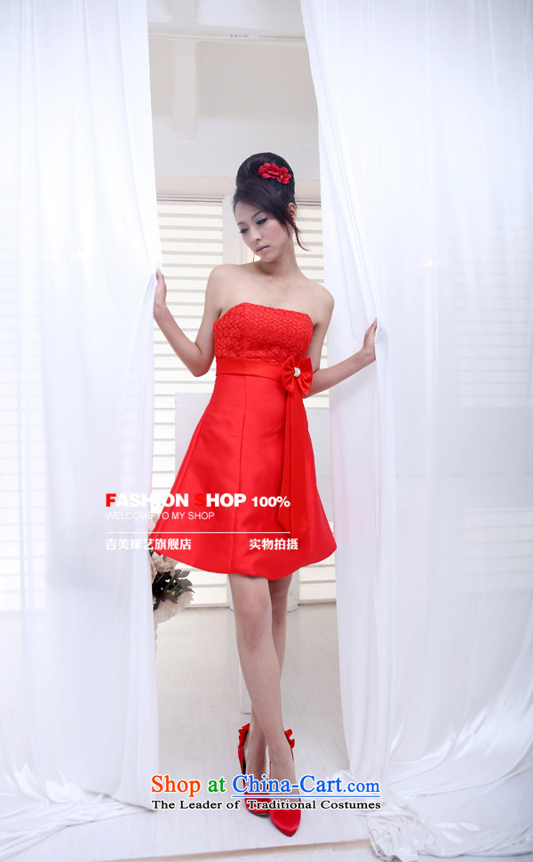 Wedding dress Kyrgyz-american married new anointed arts 2015 Chest Korean short of dress L526 bridal dresses RED M picture, prices, brand platters! The elections are supplied in the national character of distribution, so action, buy now enjoy more preferential! As soon as possible.