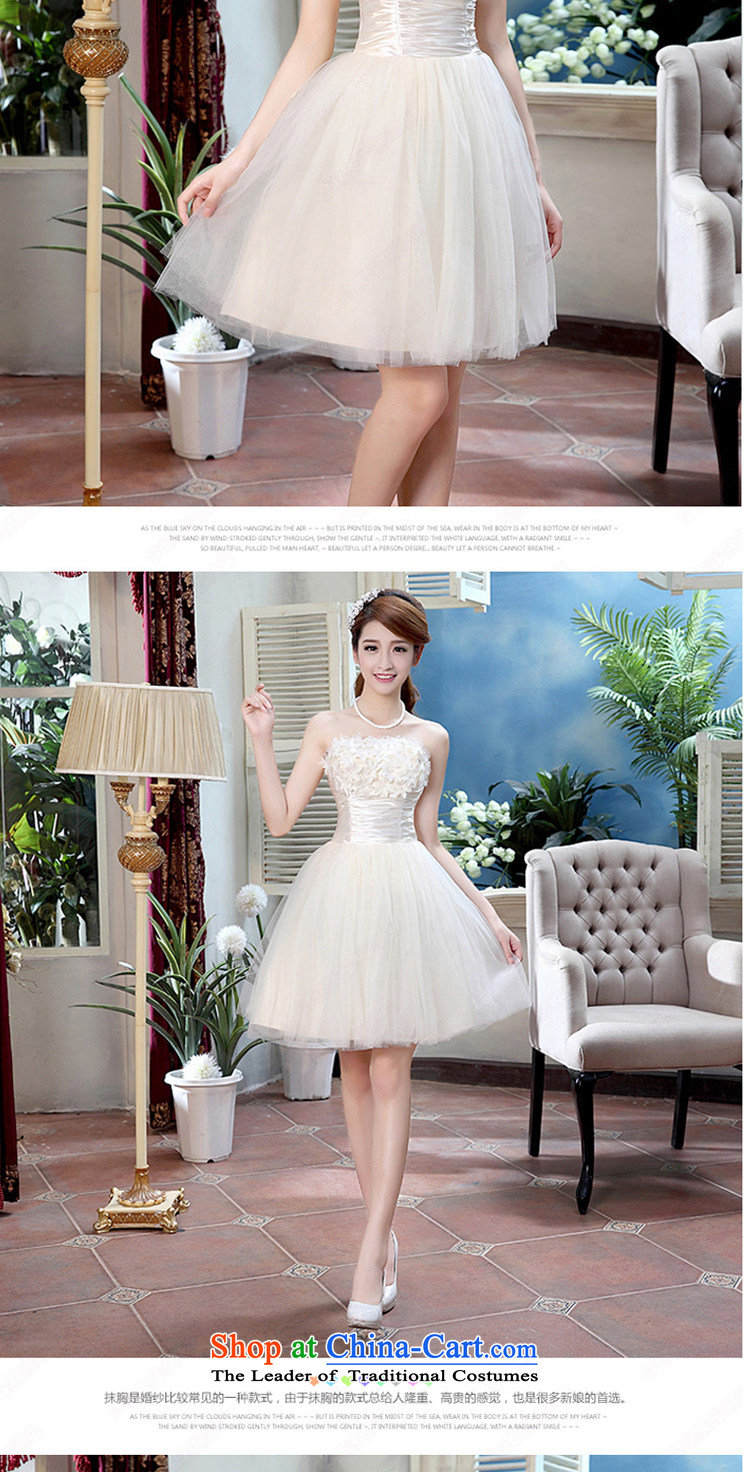 Charlene Choi Ling ying marriages toasting champagne evening dresses wedding yarn bridesmaid mission short concert small dress XLF326 champagne color L picture, prices, brand platters! The elections are supplied in the national character of distribution, so action, buy now enjoy more preferential! As soon as possible.