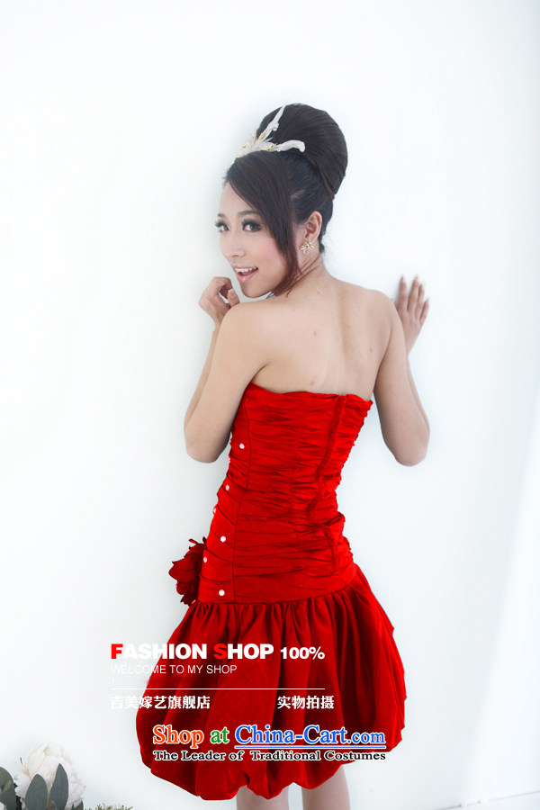 Wedding dress Kyrgyz-american married new anointed arts 2015 Chest Korean short Dress Short L524) Bride dress RED M picture, prices, brand platters! The elections are supplied in the national character of distribution, so action, buy now enjoy more preferential! As soon as possible.