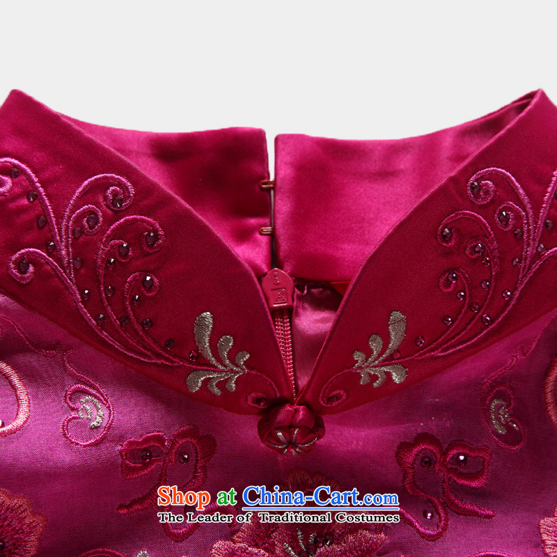 The 2015 summer wood really new Chinese embroidery collar evening dress in cheongsam dress package mail found 21,962 18 Pink , L, wooden really a , , , shopping on the Internet