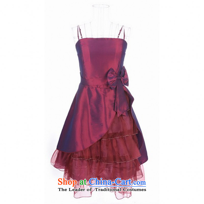 C.o.d. larger women by 2015 dress large bow tie strap dresses and chest thick mm evening dress skirt small slips skirt mauve 3XL(170-190 annual land), yet, Jin Yi shopping on the Internet has been pressed.