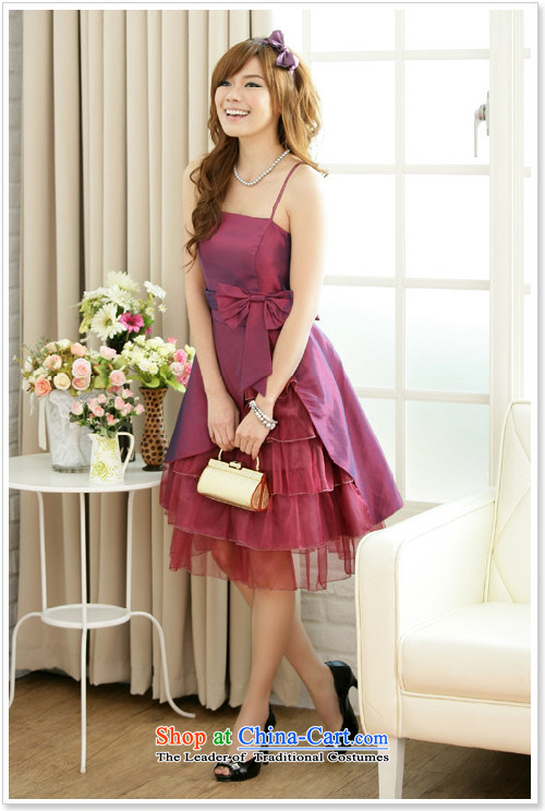 C.o.d. larger women by 2015 dress large bow tie strap dresses and chest thick mm evening dress skirt small slips skirt mauve 3XL(170-190 annual catty) Picture, prices, brand platters! The elections are supplied in the national character of distribution, so action, buy now enjoy more preferential! As soon as possible.