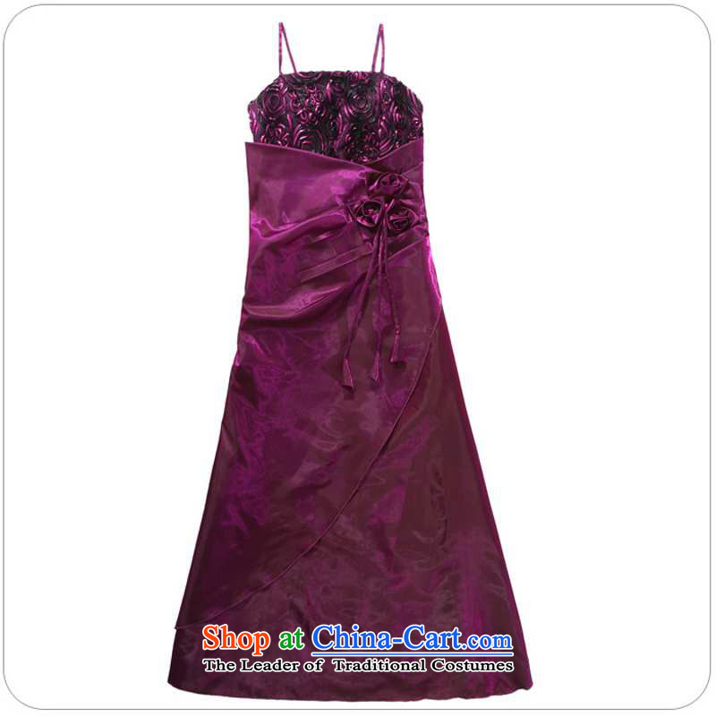 C.o.d. xl female graphics thin roses evening banquet slips dresses, Chairman of the small evening dress skirt thick mm long skirt bridesmaid skirt mauve XL(130-150 catty, land is of Yi , , , shopping on the Internet