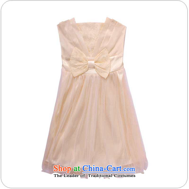 C.o.d. xl annual dresses sweet evening Bow Tie Foutune of marriage gauze bridesmaid sister small dress xl slips dresses thick mm champagne ) land still catty 3XL(170-190 el-yi , , , shopping on the Internet