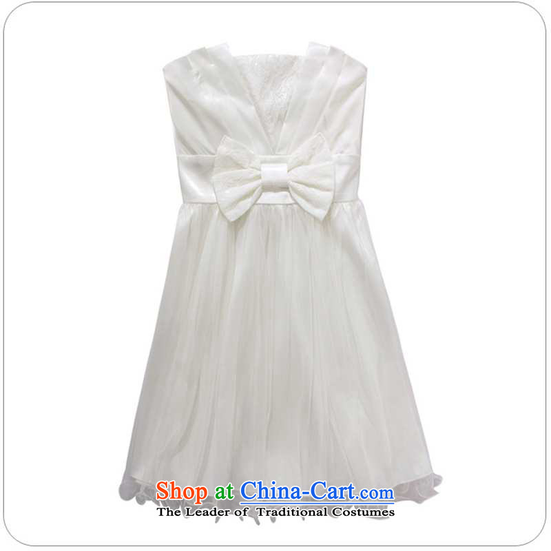 C.o.d. xl annual dresses sweet evening Bow Tie Foutune of marriage gauze bridesmaid sister small dress xl slips dresses thick mm champagne ) land still catty 3XL(170-190 el-yi , , , shopping on the Internet