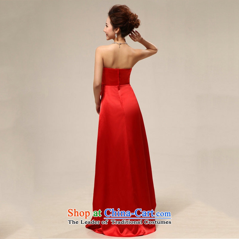 Optimize video new pregnant women embroidery peony flowers Phoenix wedding dress uniform XS8192 bows red S, Optimize Hong shopping on the Internet has been pressed.