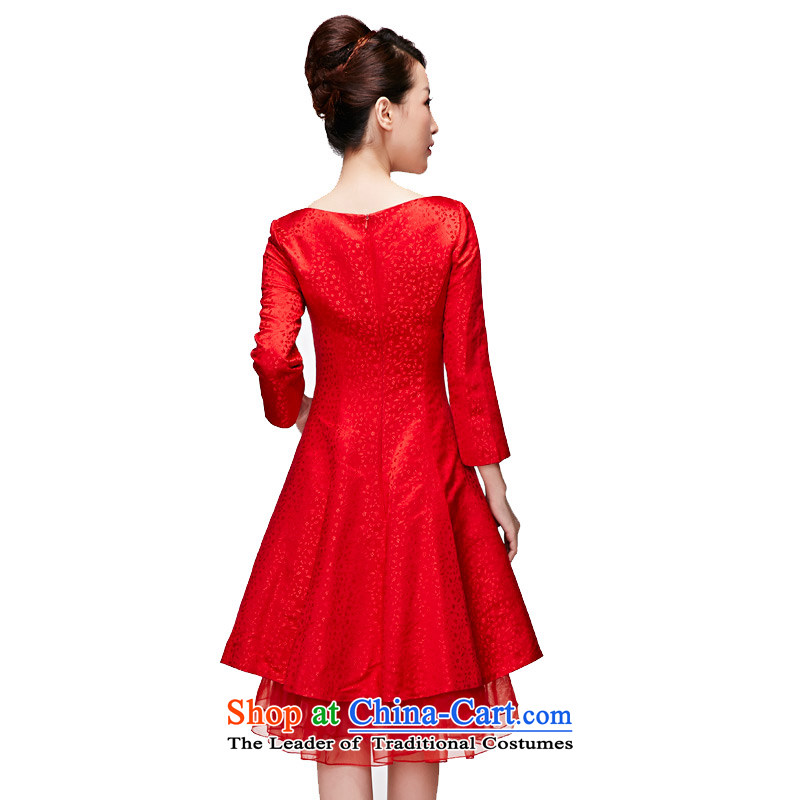 Wood of 2015 Summer really new spring and summer embroidery 7 cuff dress elegant bride skirt vehicle per day for a total monthly e-mail package 04 red wood really a , , , XXL, shopping on the Internet
