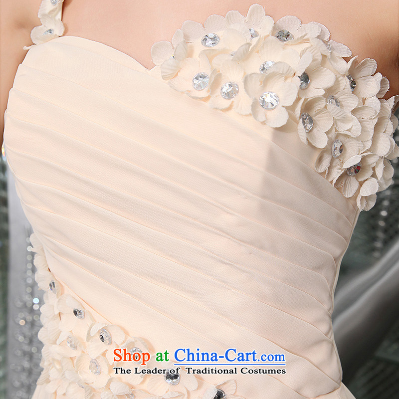 Wedding dresses new marriages bows services 2015 Korean shoulder princess flowers short) bridesmaid evening dress long red straps made does not allow, embroidered bride shopping on the Internet has been pressed.
